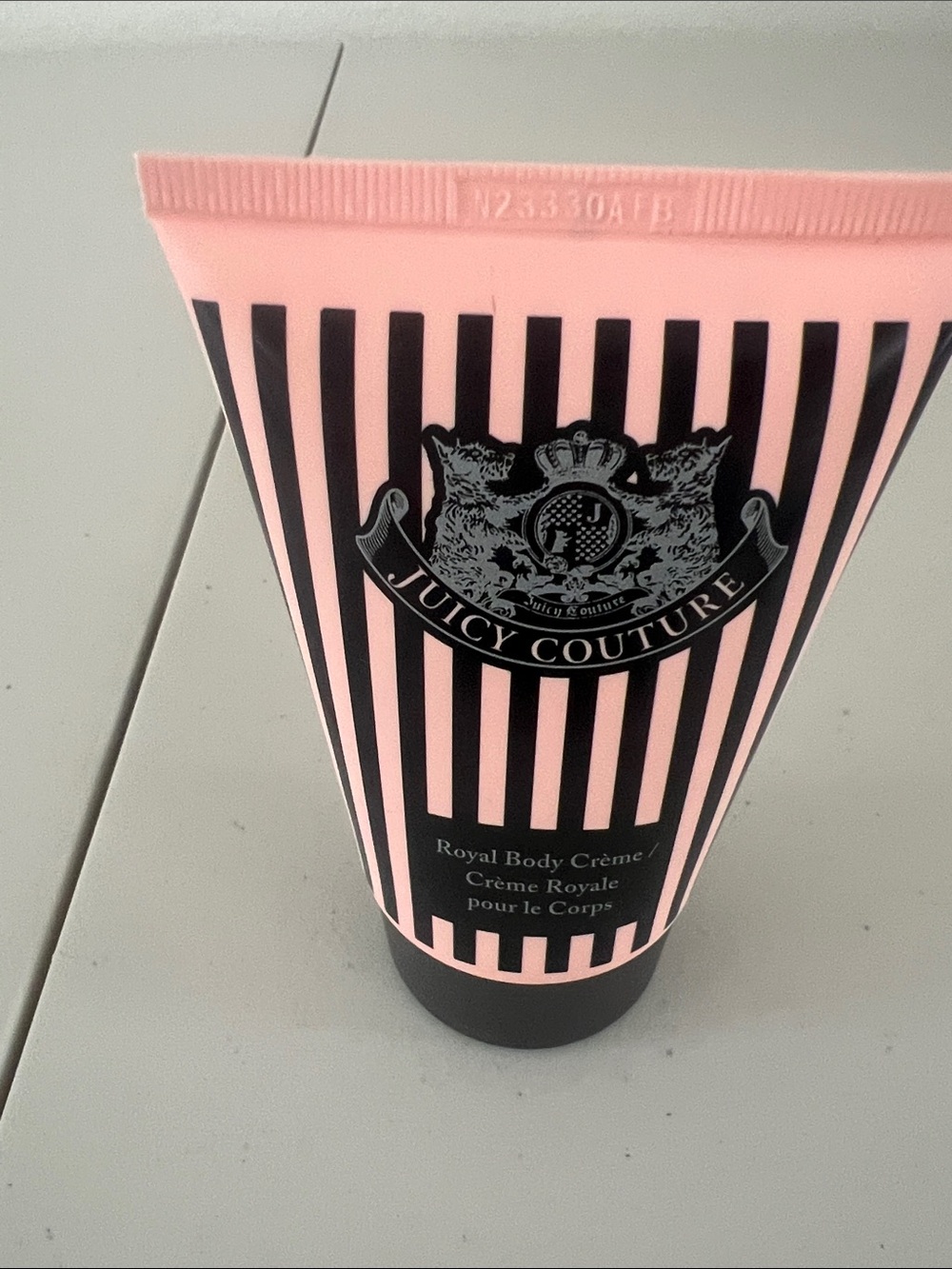 Juicy Couture Pink & Black Striped Royal Body Crème